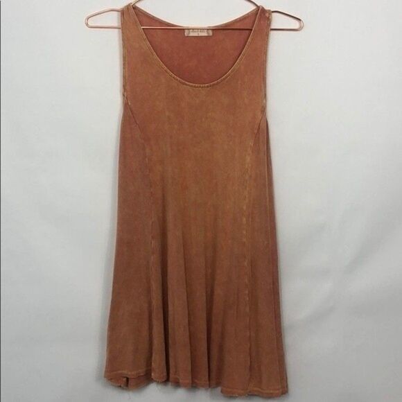 Altar’d State Salmon Stonewashed Sleeveless Tunic - Picture 3 of 9